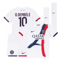 Camiseta Paris Saint-Germain Ousmane Dembele #10 Segunda Equipación Replica 2024-25 para niños mangas cortas (+ Pantalones cortos)